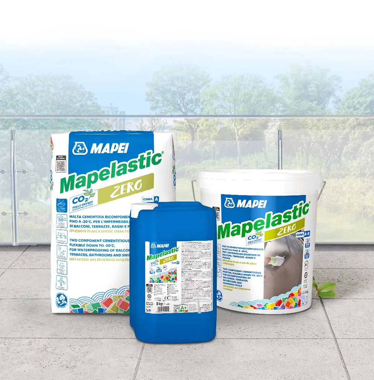 two-component cementitious mortar